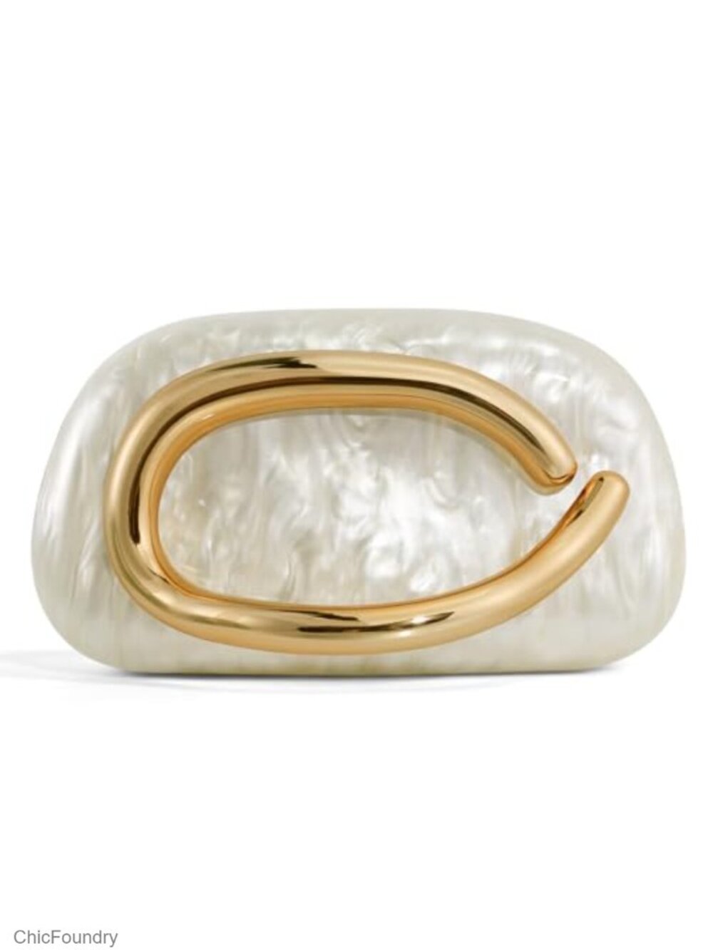 PU Leather Acrylic Marble Evening Clutch Purse Formal Bag